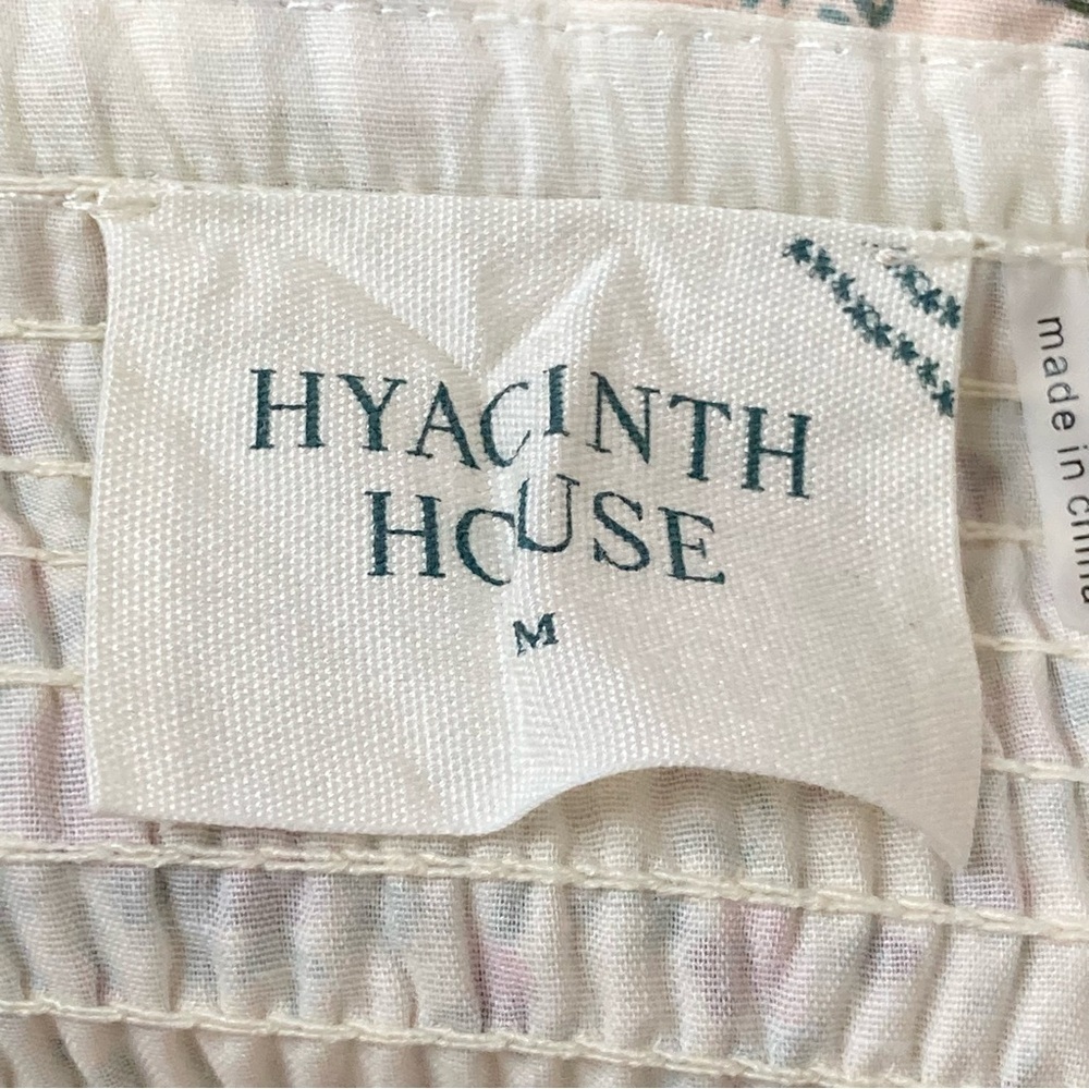 NEW Tuckernuck Smocked Floral Mini Skirt Women’s M Cream/Pink Y2K Hyacinth House - Picture 6 of 10